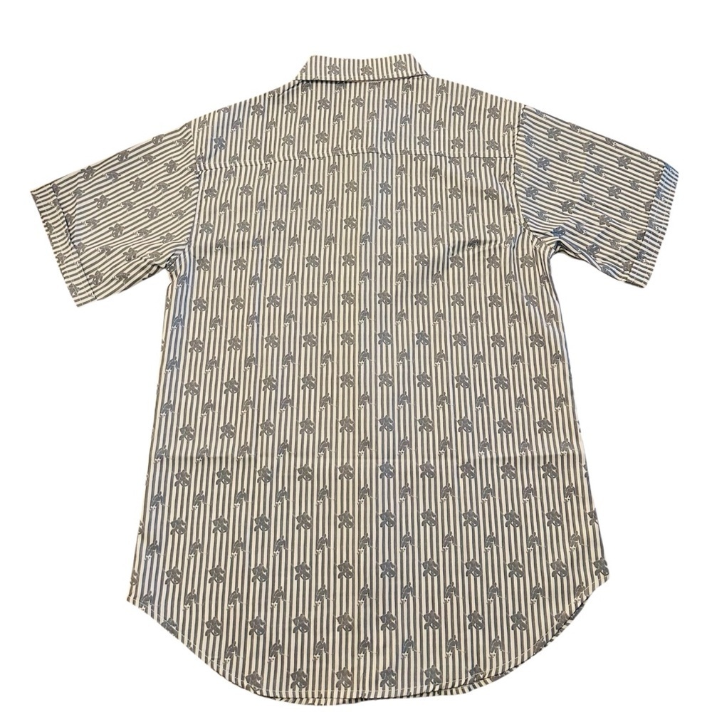 Chalktalk Sports Hockey Short Sleeve Stretch Collared Button Shirt Men’s M NWOT - Picture 3 of 11